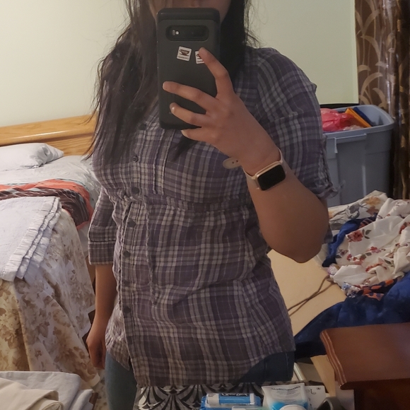 Reitmans plaid dress/shirt - Picture 3 of 4